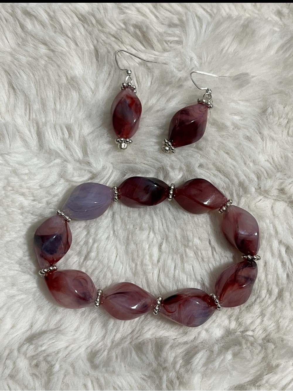 Wine Swirl Elegance Bracelet Set